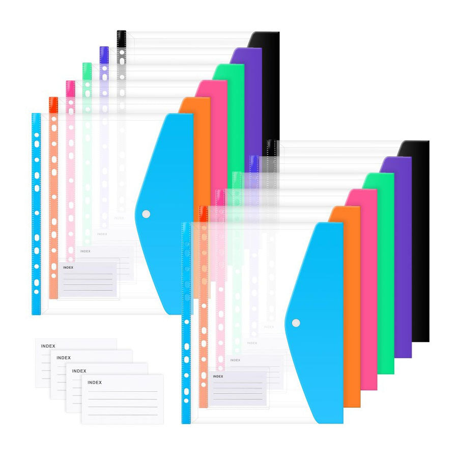 A4 Size Transparent Loose Leaf Expandable Binder Folders With Snap