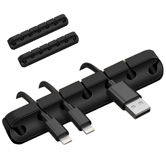 Multifunctional Cable Management Holder Silicone Desktop Clip Set Including