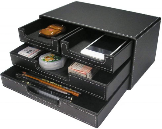 Leather Organize Desk Organizer For Office Supplies Desk Accessories